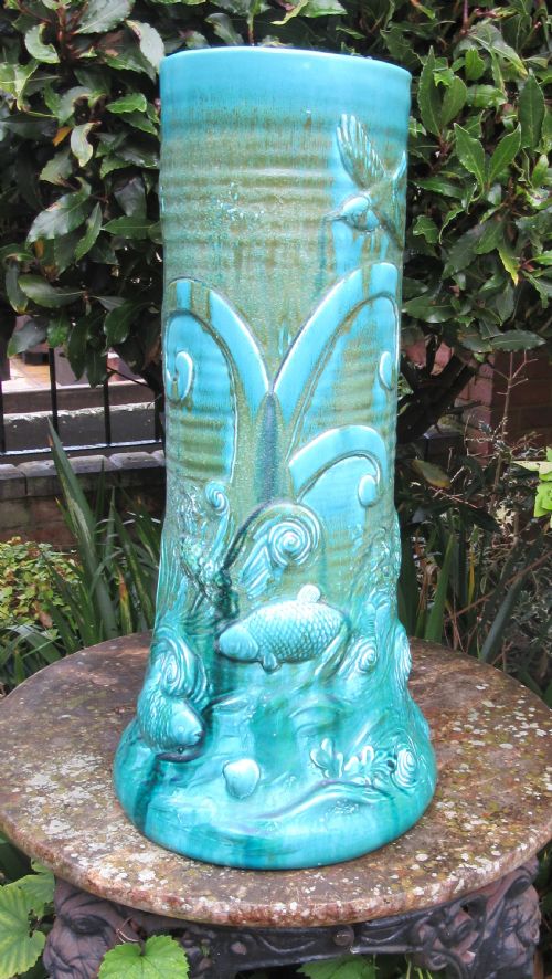 BRITISH ART POTTERY UMBRELLA STAND STICK STAND C1890 - ADDITIONAL PHOTO 5