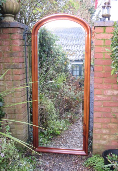6 Foot Tall Antique Pine Dressing Mirror