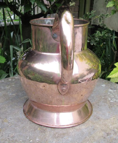 LARGE GEORGIAN BURTON BENEFIT CLUB COPPER TAVERN JUG - ADDITIONAL PHOTO 1