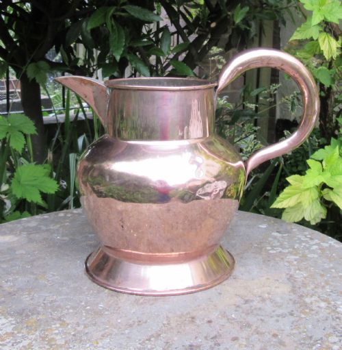 LARGE GEORGIAN BURTON BENEFIT CLUB COPPER TAVERN JUG - ADDITIONAL PHOTO 4
