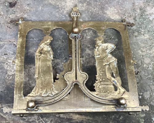 UNUSUAL ANTIQUE BRASS BOOK STAND C1870 - ADDITIONAL PHOTO 1