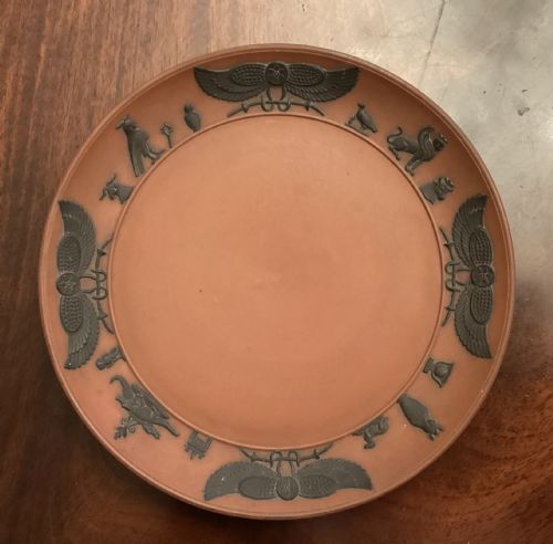 Antique Wedgwood Rosso Antico Egyptian Motif Dish