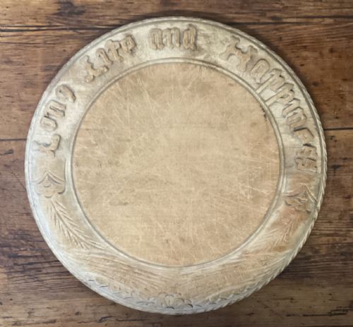 Victorian Sycamore Long Life and Happiness Bread Board