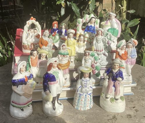 15 Miniature Staffordshire Figures C1860