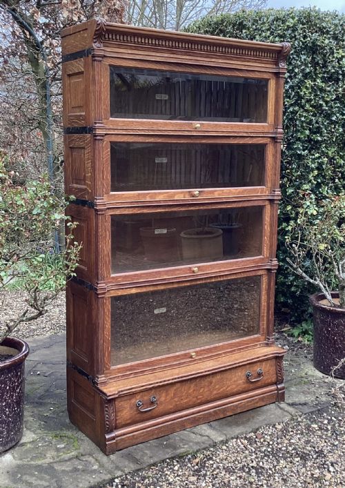 Fine Globe Wernicke Golden Oak Bookcase C1910