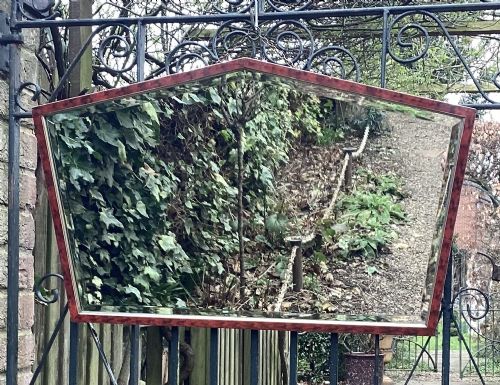 ART DECO DECORATED MIRROR C1930 - ADDITIONAL PHOTO 2