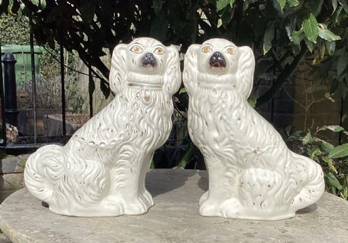 Good Pair Victorian Staffordshire Dogs C1880

