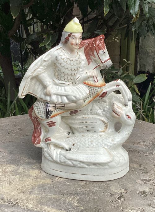 Saint George & the Dragon Staffordshire Figure C1860