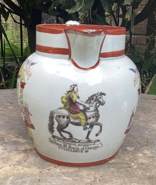 William of Orange Masonic Creamware Jug C1830