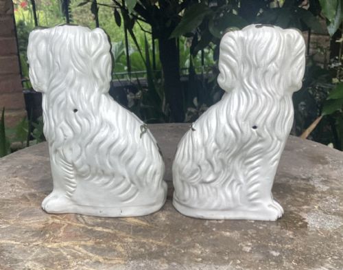 fig 1. FINE PAIR COPPER LUSTRE STAFFORDSHIRE DOGS SIZE 3 c1860