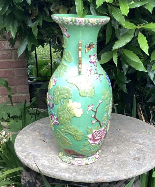 LARGE ENGLISH REGENCY PORCELAIN COUNTRY HOUSE VASE - ADDITIONAL PHOTO 3