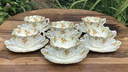 WILEMAN FOLEY SHELLEY 20PC TRAILING DAISIES TEA SET 6948 - ADDITIONAL PHOTO 5