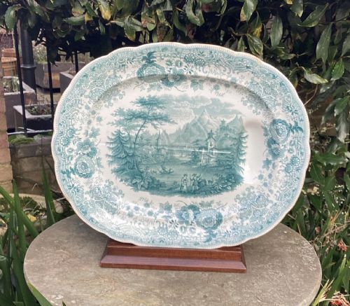 Ridgway Tyrolean Well and Tree Serving Plate C1840