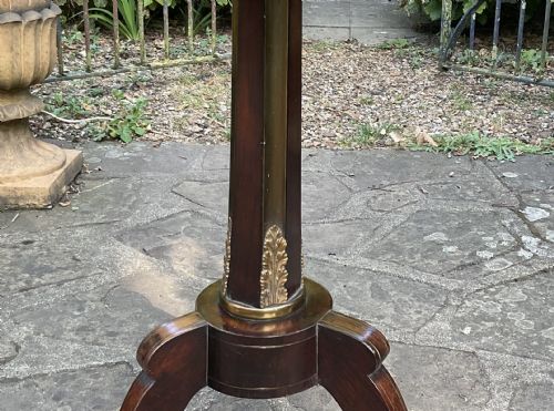 REGENCY BRASS INLAID ROSEWOOD TRIPOD TABLE - ADDITIONAL PHOTO 5