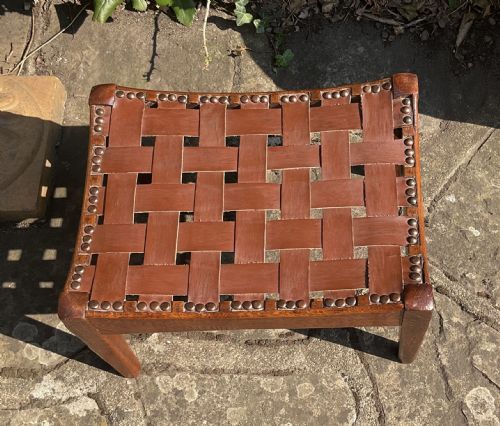 ARTS CRAFTS OAK STOOL SIMPSON KENDALL - ADDITIONAL PHOTO 1