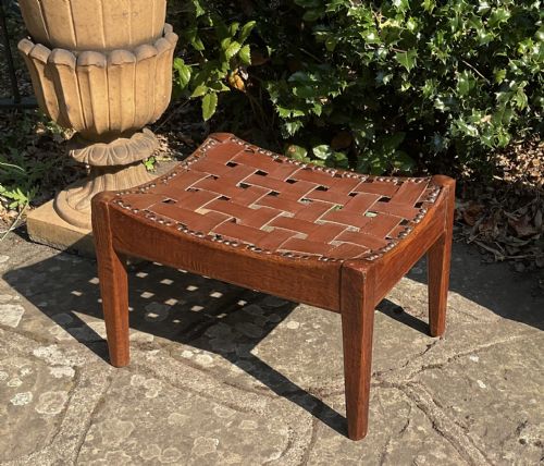 ARTS CRAFTS OAK STOOL SIMPSON KENDALL - ADDITIONAL PHOTO 2