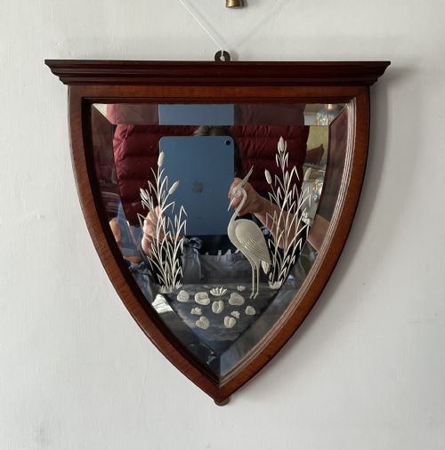 Aesthetic Movement Wading Heron Wall Mirror
