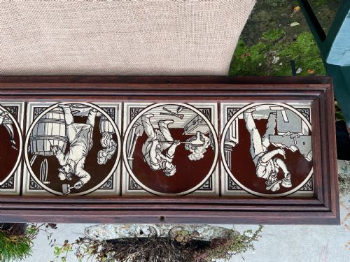 fig 1. SET 9 ARTS & CRAFTS MAW & Co TRADES TILES c1880