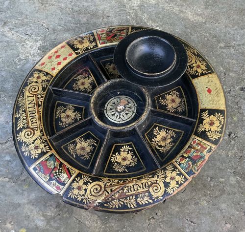REGENCY GILT DECORATED POPE JOAN GAME - ADDITIONAL PHOTO 1