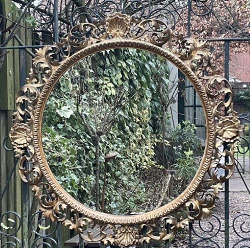 19THC FLORENTINE GILTWOOD MIRROR - ADDITIONAL PHOTO 1