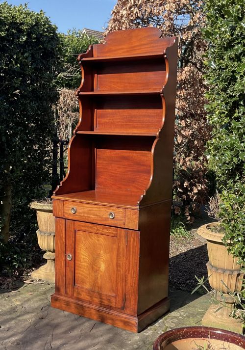 19THC MAHOGANY WATERFALL BOOKCASE - ADDITIONAL PHOTO 2