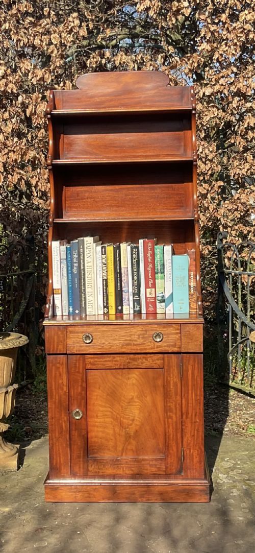19THC MAHOGANY WATERFALL BOOKCASE - ADDITIONAL PHOTO 10