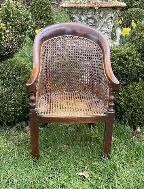 CHILDS GEORGIAN CANED BERGERE CHAIR C1830 - ADDITIONAL PHOTO 1