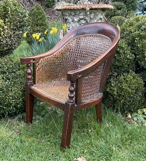 CHILDS GEORGIAN CANED BERGERE CHAIR C1830 - ADDITIONAL PHOTO 2