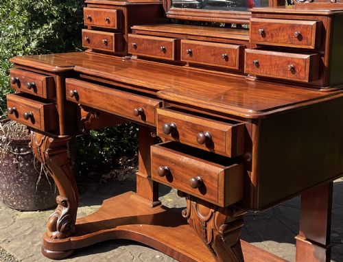 FINE MAHOGANY DUCHESS DRESSING TABLE C1880 - ADDITIONAL PHOTO 3