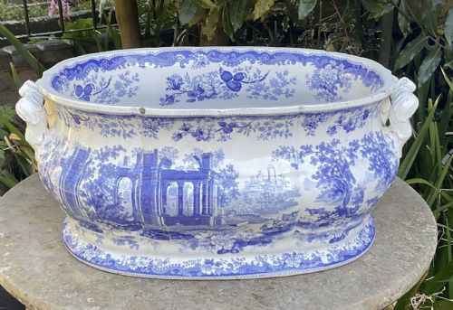 Georgian Rogers Blue & White ‘Athens’ Foot Bath C1830