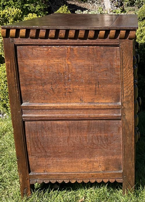 SMALL EARLY ENGLISH OAK CHEST OF DRAWERS C1680 - ADDITIONAL PHOTO 14