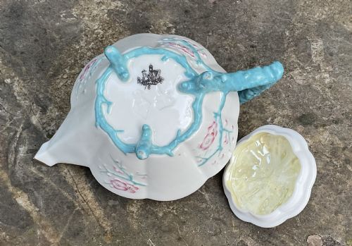 FIRST PERIOD BELLEEK THORN TEAPOT JUG C1880 - ADDITIONAL PHOTO 3
