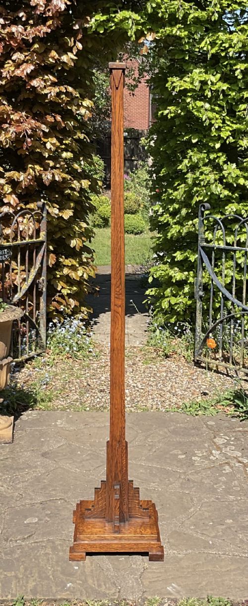 ART DECO ODEONSKYSCRAPER STYLE OAK FLOOR LAMP - ADDITIONAL PHOTO 1