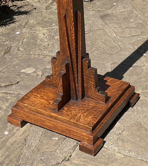 ART DECO ODEONSKYSCRAPER STYLE OAK FLOOR LAMP - ADDITIONAL PHOTO 2