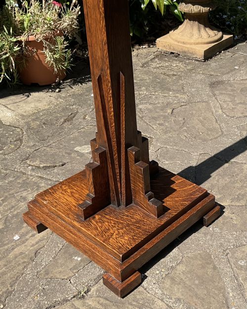 ART DECO ODEONSKYSCRAPER STYLE OAK FLOOR LAMP - ADDITIONAL PHOTO 3