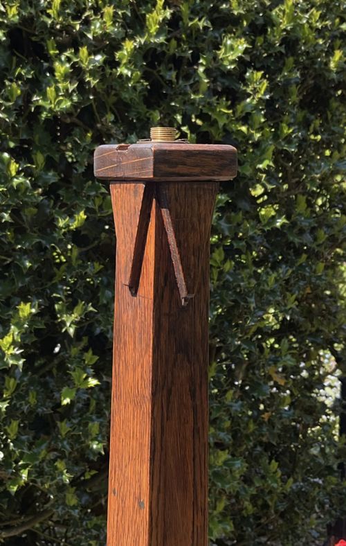 ART DECO ODEONSKYSCRAPER STYLE OAK FLOOR LAMP - ADDITIONAL PHOTO 4
