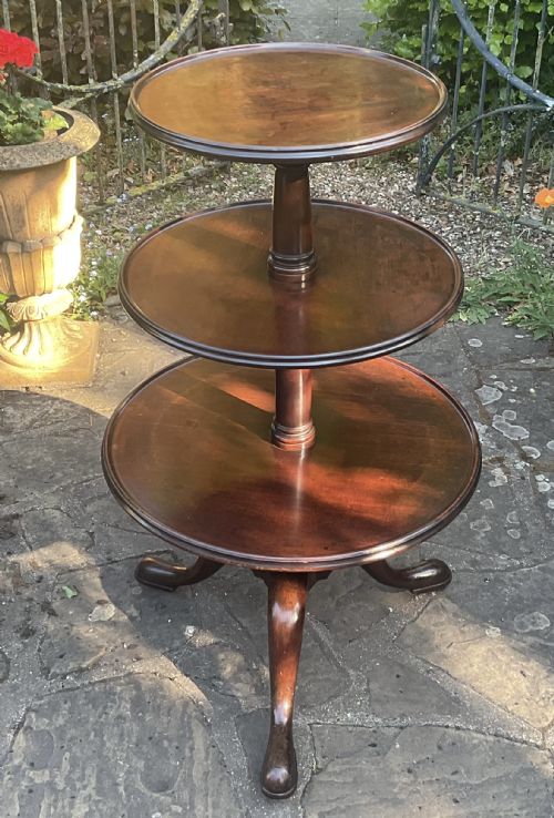 GEORGE III MAHOGANY 3 TIER DUMB WAITER - ADDITIONAL PHOTO 5