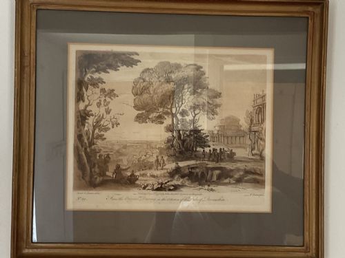 PAIR CLAUDE LORRAIN JOHN BOYDELL SEPIA PRINTS 1775 - ADDITIONAL PHOTO 1