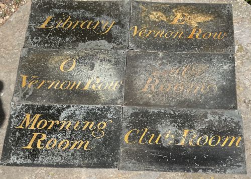 SIX ORIGINAL GUNTON HALL SERVANTS BELL NAME PLATES - ADDITIONAL PHOTO 8