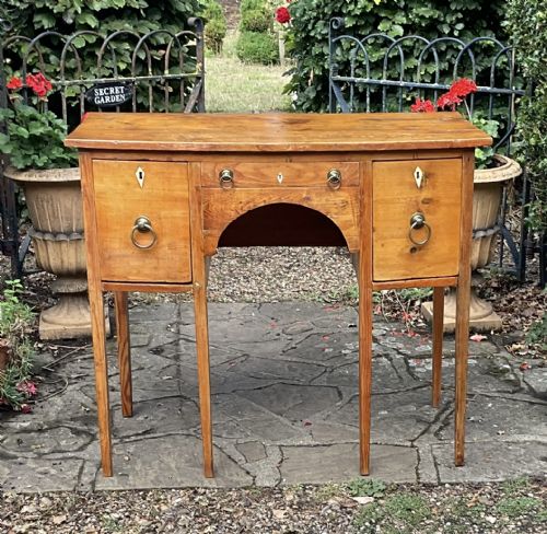 SMALL GEORGIAN PINE BOWFRONT SIDEBOARD C1830 - ADDITIONAL PHOTO 6