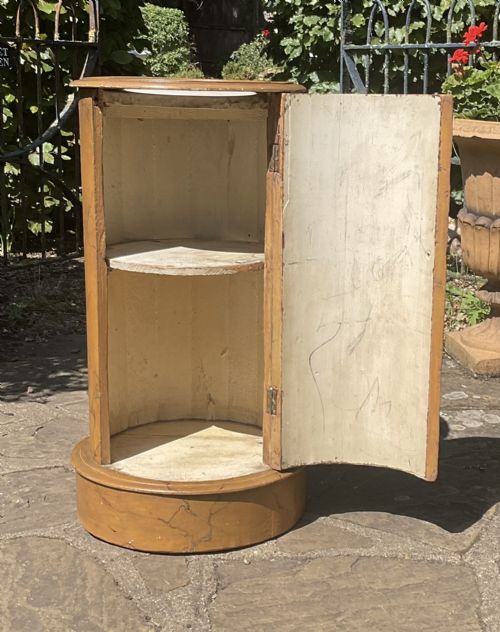 FAUX MARBLE CYLINDER CUPBOARD STAND C1840 - ADDITIONAL PHOTO 1