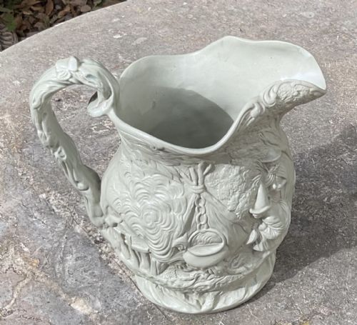 JONES WALLEY GIPSEY RELIEF MOULDED JUG C1850 - ADDITIONAL PHOTO 5