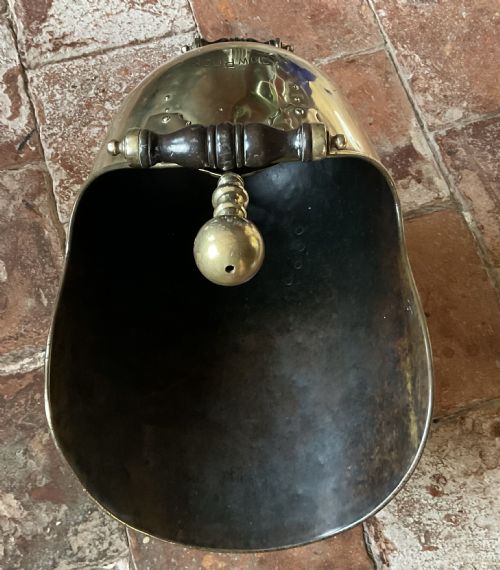 BENHAM AND FROUD BOW ROOM BRASS COAL HELMET C1880 - ADDITIONAL PHOTO 1