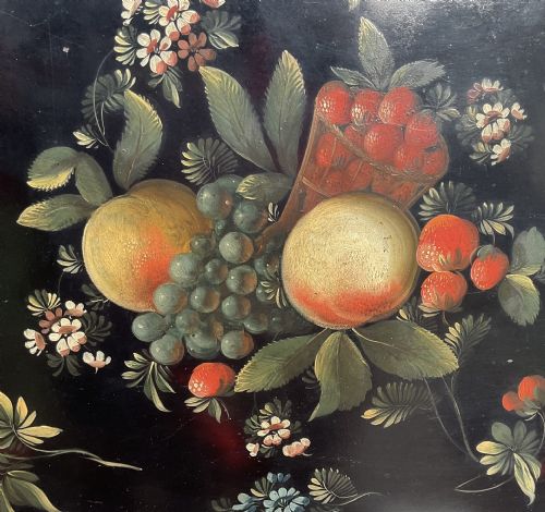 FINE PONTYPOOL TOLEWARE HANDPAINTED TRAY C1840 - ADDITIONAL PHOTO 2
