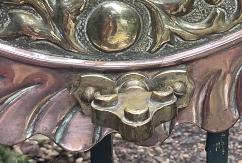 ARTS AND CRAFTS COPPER AND BRASS WALL MIRROR C1900 - ADDITIONAL PHOTO 3