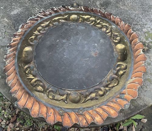 ARTS AND CRAFTS COPPER AND BRASS WALL MIRROR C1900 - ADDITIONAL PHOTO 6
