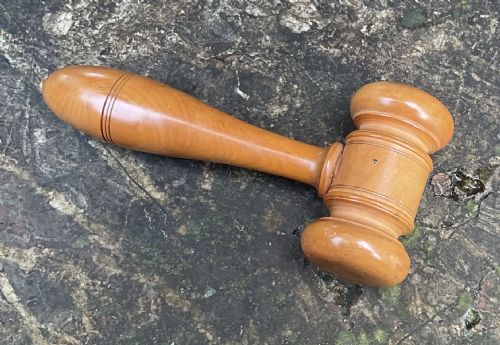 LARGE VICTORIAN BOXWOOD GAVEL - ADDITIONAL PHOTO 2