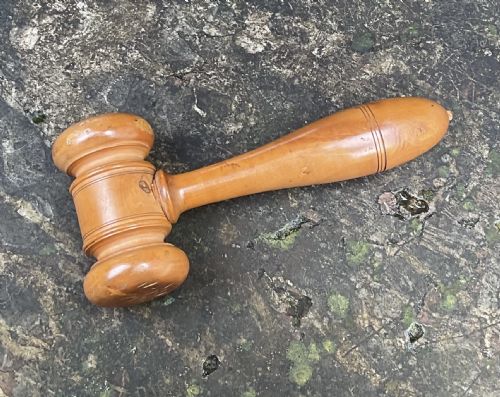 LARGE VICTORIAN BOXWOOD GAVEL - ADDITIONAL PHOTO 3