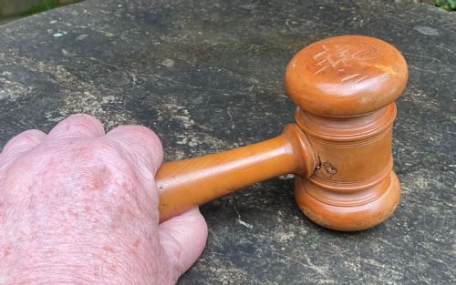 LARGE VICTORIAN BOXWOOD GAVEL - ADDITIONAL PHOTO 4