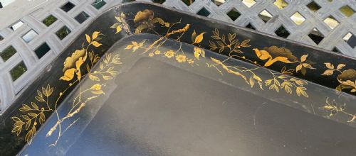 LARGE REGENCY PAPIER MACHE TRAY C1830 - ADDITIONAL PHOTO 2